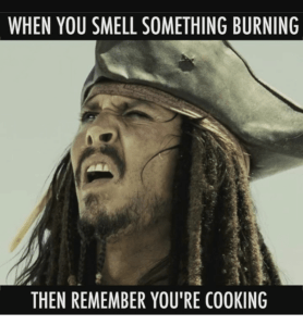 something is burning